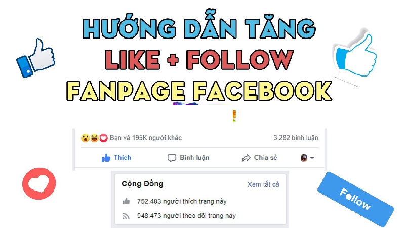 Cách tăng like/ follow fage Facebook